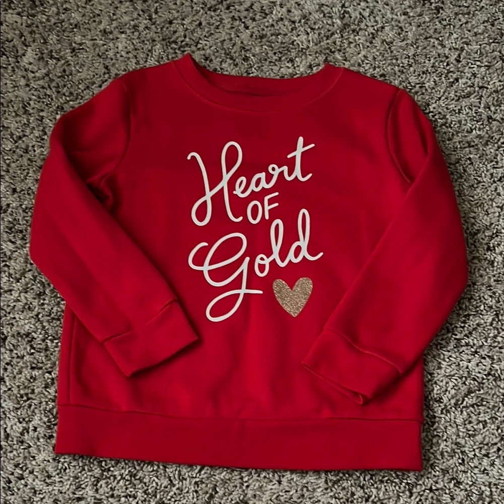 Cat & Jack Red and Gold Sweatshirt Hoodie